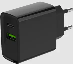 Gembird tīkla lādētājs | USB-C, USB-A | melns