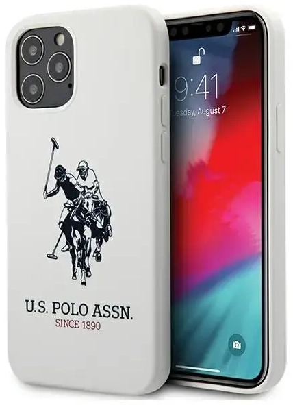 US Polo USHCP12MSLHRWH iPhone 12|12 Pro 6,1" biały|white Silicone Collection
