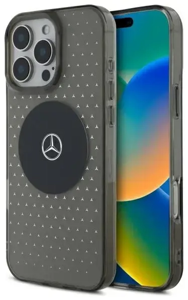 Mercedes MEHMP16L23HCPK iPhone 16 Pro  6.3" czarny|black hardcase MB Case Star Pattern