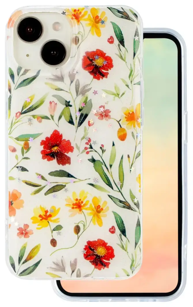 Glow Glam telefoni ümbris iPhone 13 valge
