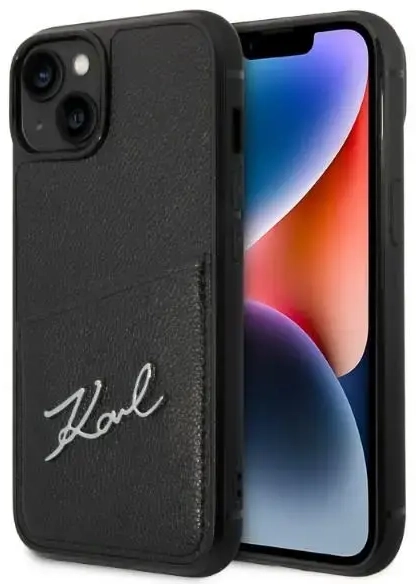 Karl Lagerfeld KLHCP14MCSSK iPhone 14 Plus 6,7" hardcase czarny|black Signature Logo Cardslot