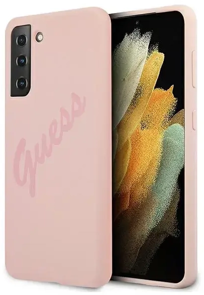 GUHCS21MLSVSPI Guess Silicone Vintage Cover for Samsung Galaxy S21+ Pink