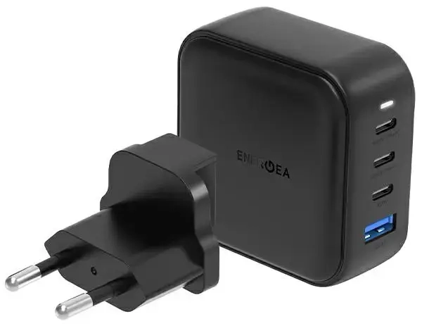 ENERGEA Travelite tīkla lādētājs | 100W | GaN, PD, PPS, QC3.0 | USB-A, USB-C | melns