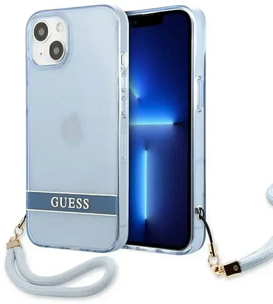 Guess GUHCP13SHTSGSB iPhone 13 mini 5,4" niebieski|blue hardcase Translucent Stap