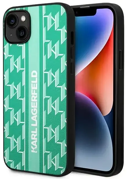 Karl Lagerfeld KLHCP14MPGKLSKN iPhone 14 Plus 6,7" hardcase zielony|green Monogram Stripe