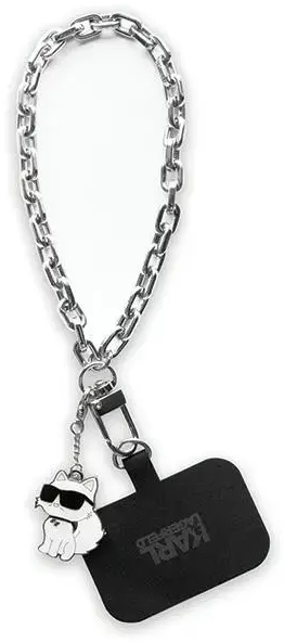 Karl Lagerfeld KLUCHCSKPK Universal Hand Strap Choupette srebrny|silver