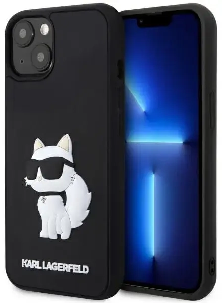Karl Lagerfeld KLHCP14M3DRKHNK iPhone 14 Plus | 15 Plus 6.7" czarny|black hardcase Rubber Choupette 3D