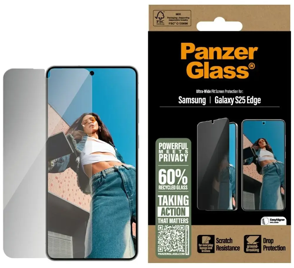PanzerGlass защитное стекло Ultra-Wide Fit для Samsung Galaxy S25 Edge
