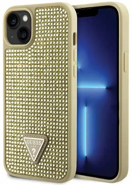 Guess GUHCP14MHDGTPD iPhone 14 Plus 6.7" gold|gold hardcase Rhinestone Triangle