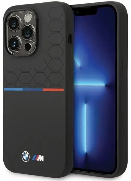 BMW BMHCP15L22SMPK iPhone 15 Pro 6.1" czarny|black Silicone Pattern