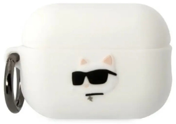 Karl Lagerfeld case for Airpods Pro 2 KLAP2RUNCHH white 3D Silicone NFT Karl