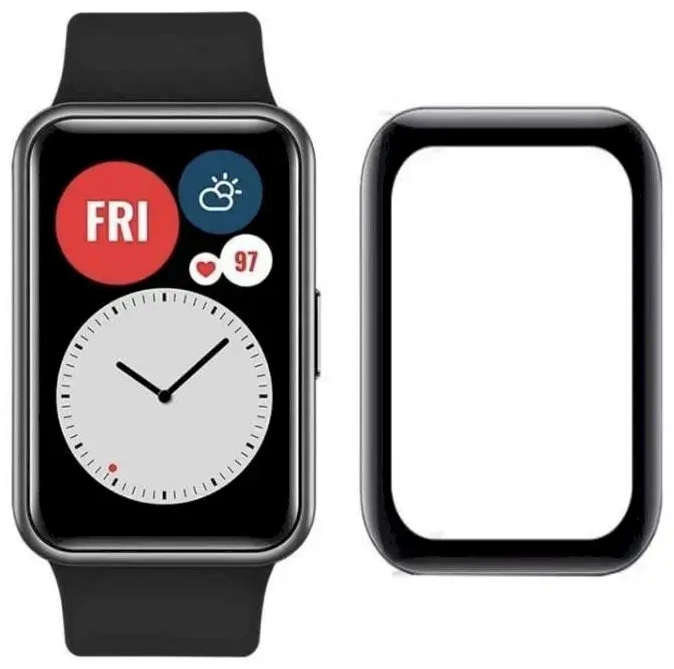 Fusion Nano 9H full coveraged glass for Huawei Watch Fit black
