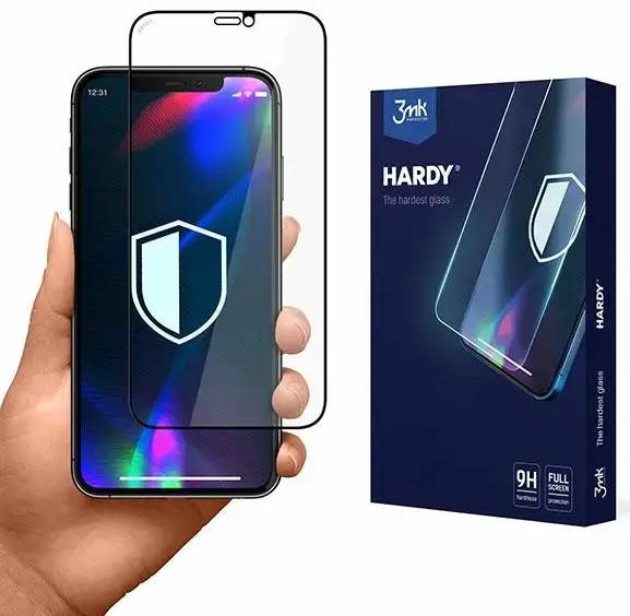 3MK Hardy iPhone 12 Pro Max Chemically Hardened Glass Black