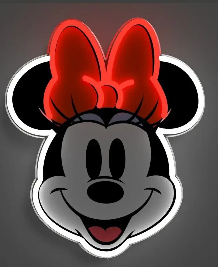 Neon Yellowpop Disney Minnie Printed     Face