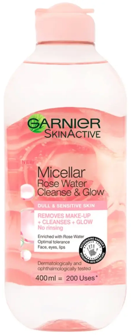 Garnier, Rose Glow, Eliminates Impurities, Micellar Water, For All Skin Types, 400 ml