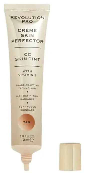 Revolution Pro, Perfecting Skin Tint, Vitamin E, Natural Radiance, CC Cream, Tan, 26 ml