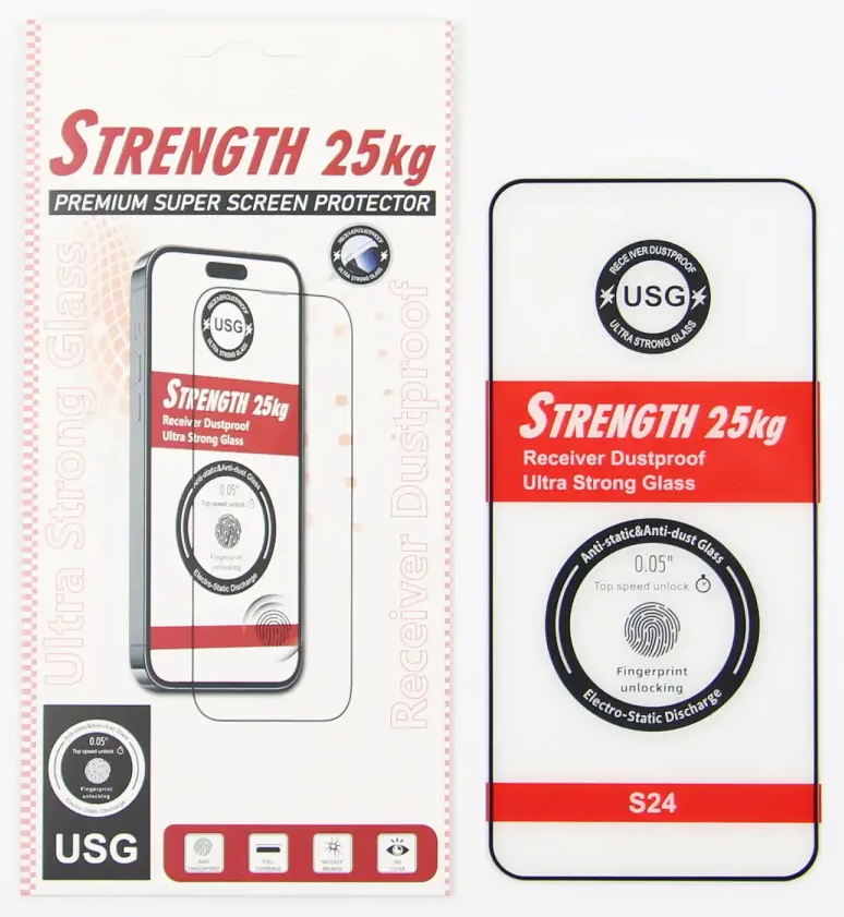 Ultra Strong 25KG grūdintas apsauginis stiklas telefonui Galaxy S25 Ultra (suderinama su pirštų atspaudų jutikliu po ekranu)