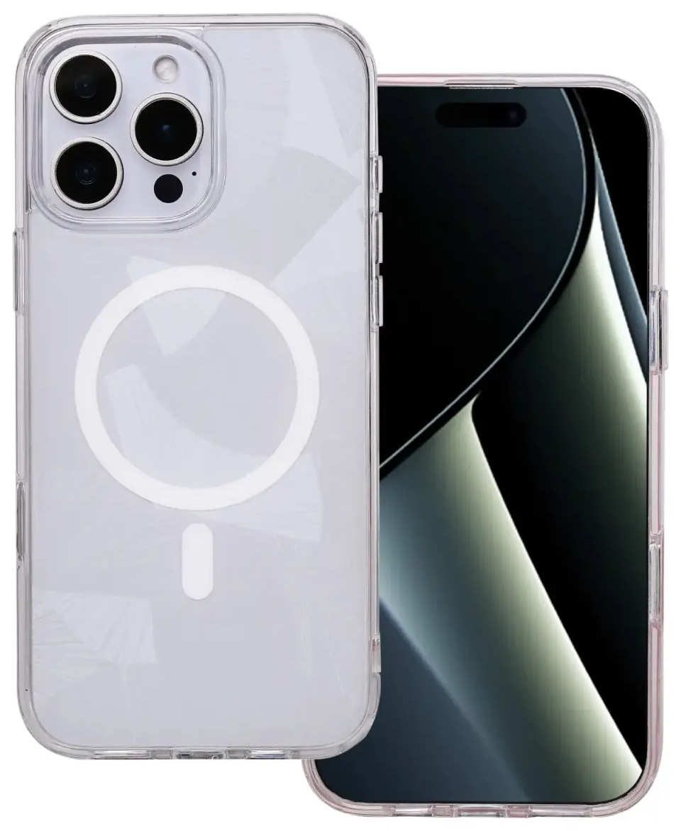 Flash Mag telefono dėklas su MagSafe palaikymu iPhone 16 Pro Max pilkas