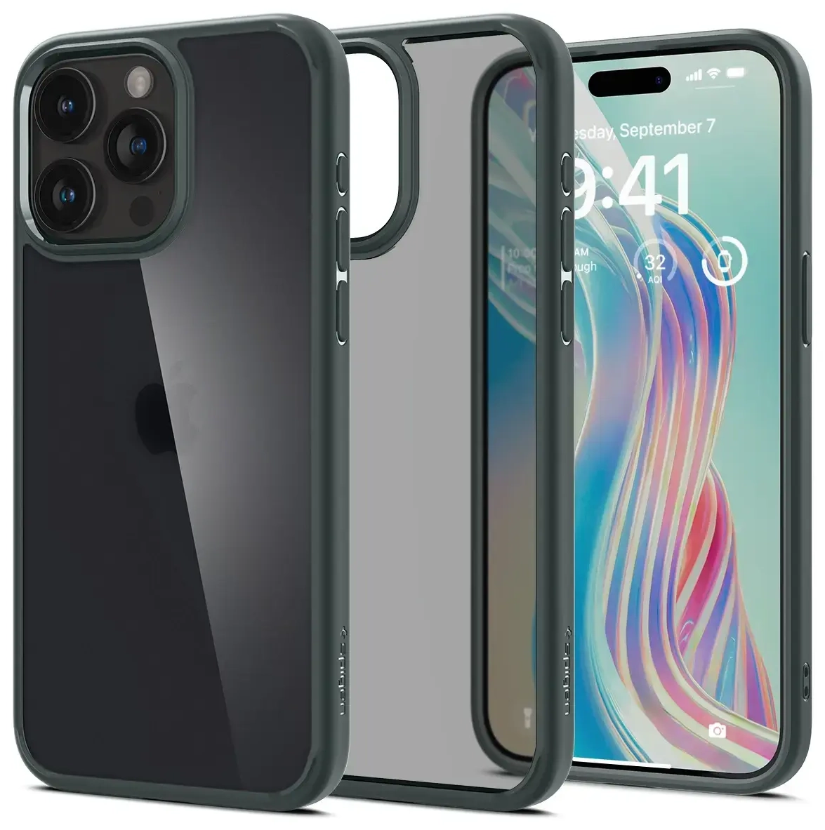 Spigen Ultra Hybrid, frost green - iPhone 15 Pro Max