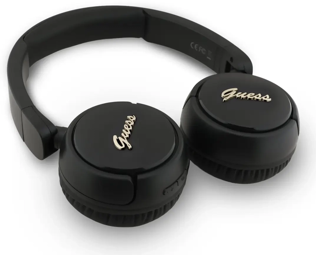 Guess Script Metal Logo Wireless Headphone Black