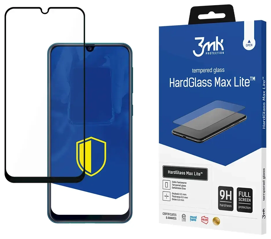 3mk HardGlass Max Lite grūdintas apsauginis stiklas telefonui Samsung Galaxy M31s (M317) su montavimo rėmeliu