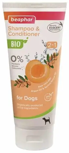 Šampūns suņiem – Beaphar BIO Shampoo and Conditioner 2 in 1, 200 ml