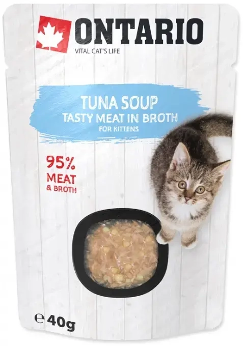 Konservai kačiukams – Ontario Soup Kitten Tuna, 40 g