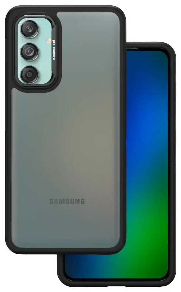 Crystal Black case for Samsung Galaxy M55 5G black