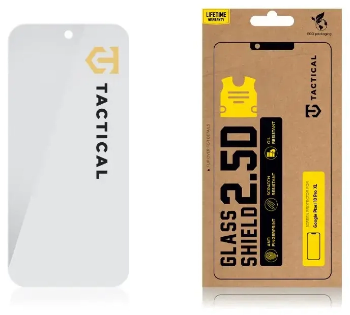 Tactical Glass Shield 2.5D ekrano apsauginis stiklas Google Pixel 10 Pro XL skaidrus