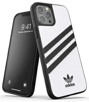 Adidas OR Moulded Case PU iPhone 12 Pro Max biało-czarny|white-black 42239