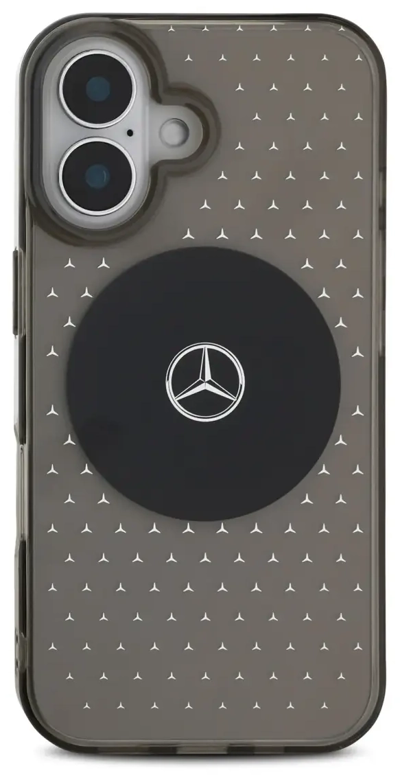 Mercedes PC|TPU Star Pattern MagSafe Case for iPhone 16 Plus Black