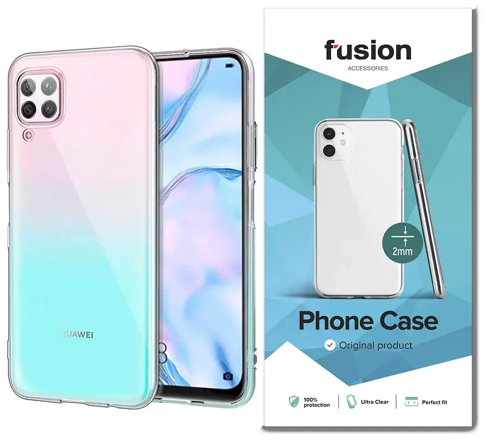Fusion Ultra Clear Series 2 mm Silikona Aizsargapvalks Huawei P40 Lite Caurspīdīgs (EU Blister)
