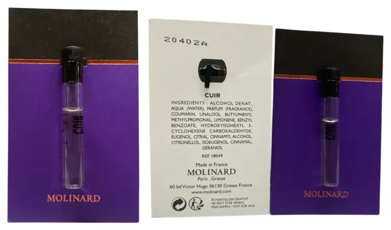 Molinard, Les Elements Collection - Cuir, Eau De Parfum, For Women, 1 ml *Vial