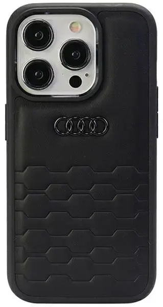 Audi GT Synthetic Leather iPhone 15 Pro Max 6.7" czarny|black hardcase AU-TPUPCIP15PM-GT|D2-BK