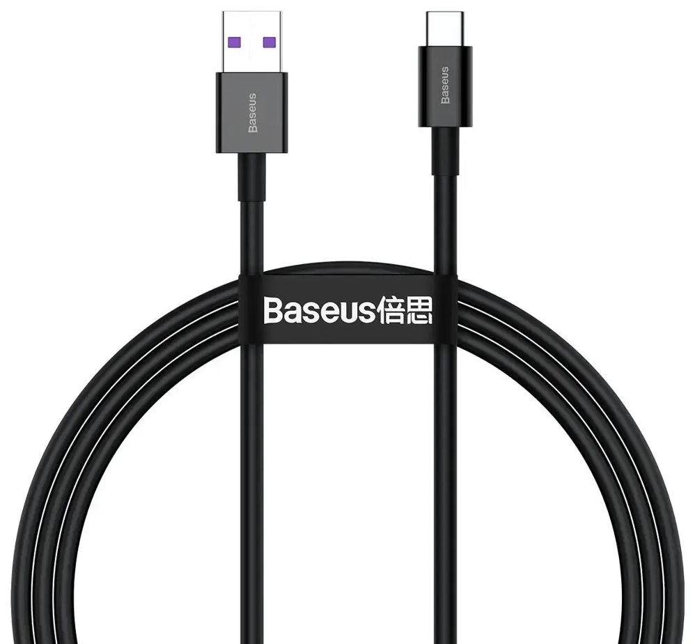 Baseus Superior data transfer and charging cable | USB-A to USB-C | 66W | 1m | black
