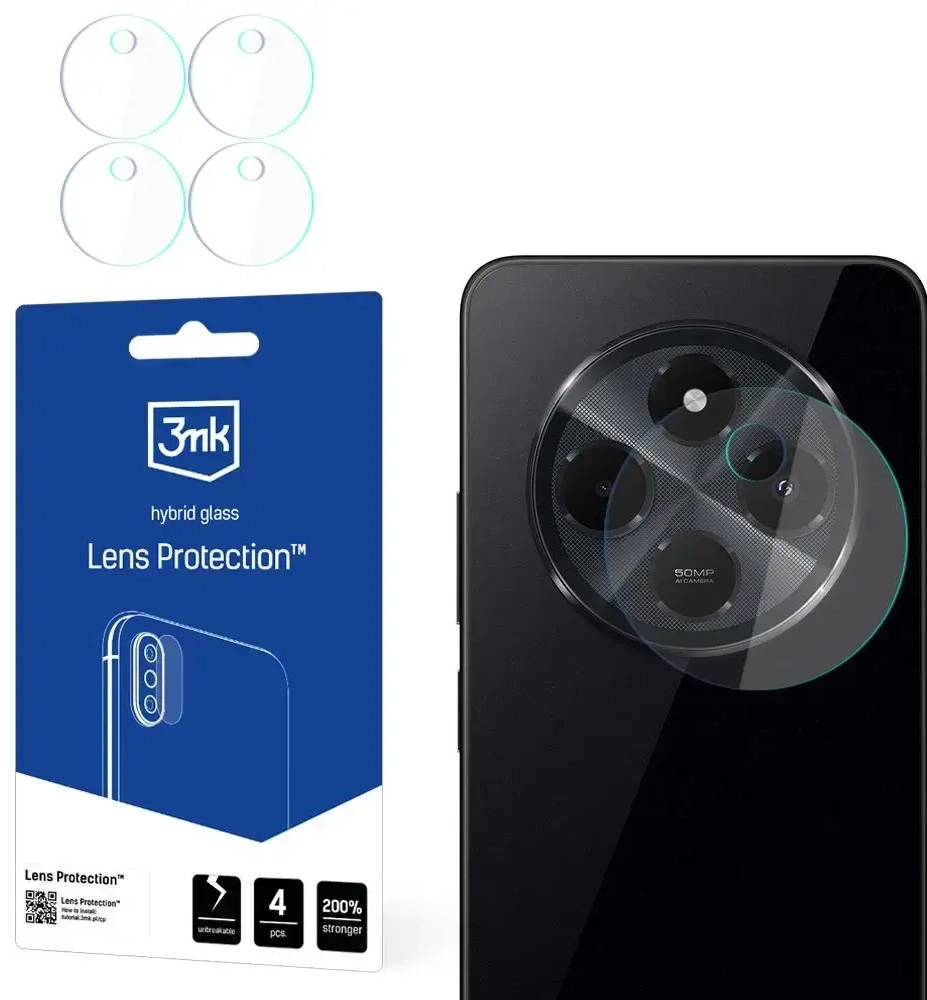 Hybrid Glass for Camera Lens 3mk Lens Protection for Xiaomi Redmi 14c