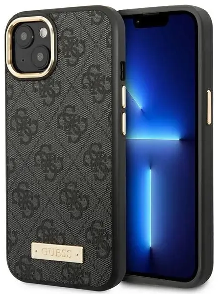 Guess PU 4G MagSafe Compatible Case for iPhone 14 Plus Black