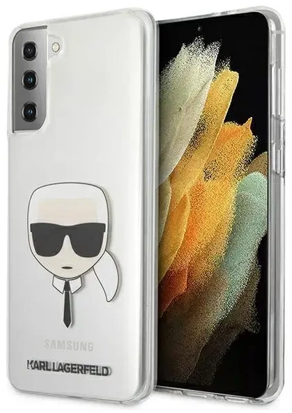 KLHCS21MKTR Karl Lagerfeld PC|TPU Head Cover for Samsung Galaxy S21+ Transparent