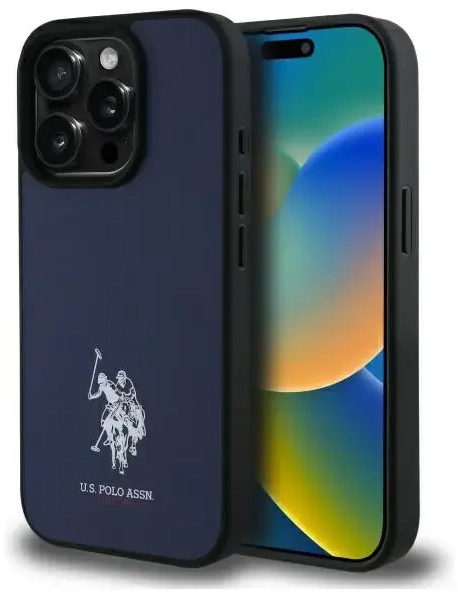 US Polo USHCP15XPGEV iPhone 15 Pro Max    6,7" granatowy|navy Leather Embroidered DH Color