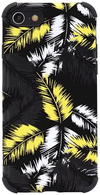 Fusion leaves silicone case for Samsung A726 | A725 Galaxy A72 | A72 5G black - yellow