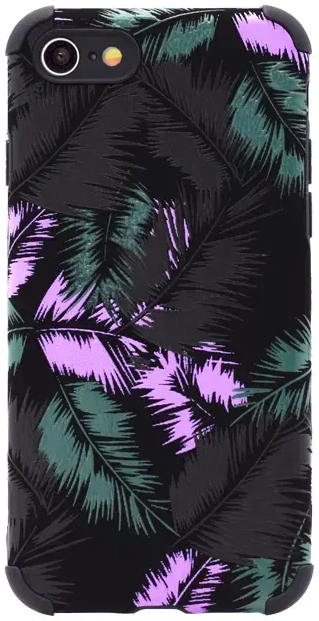 Fusion leaves case silikona aizsargapvalks Samsung A726 | A725 Galaxy A72 | A72 5G melns - violets