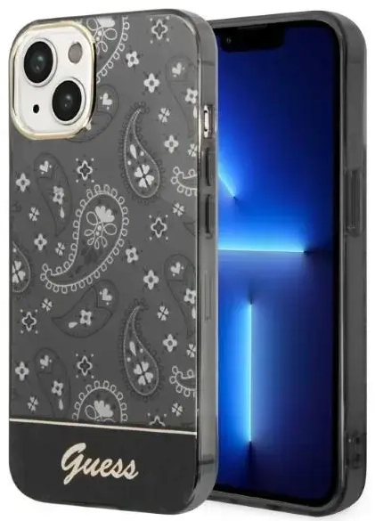Guess GUHCP14SHGBNHK iPhone 14 6,1" czarny|black hardcase Bandana Paisley