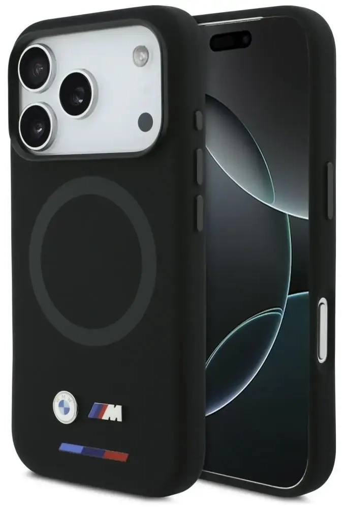 BMW M Silicon Logo MagSafe Case for iPhone 17 Pro Black
