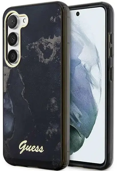 Guess GUHCS23MHTMRSK S23+ S916 czarny|black hardcase Golden Marble Collection