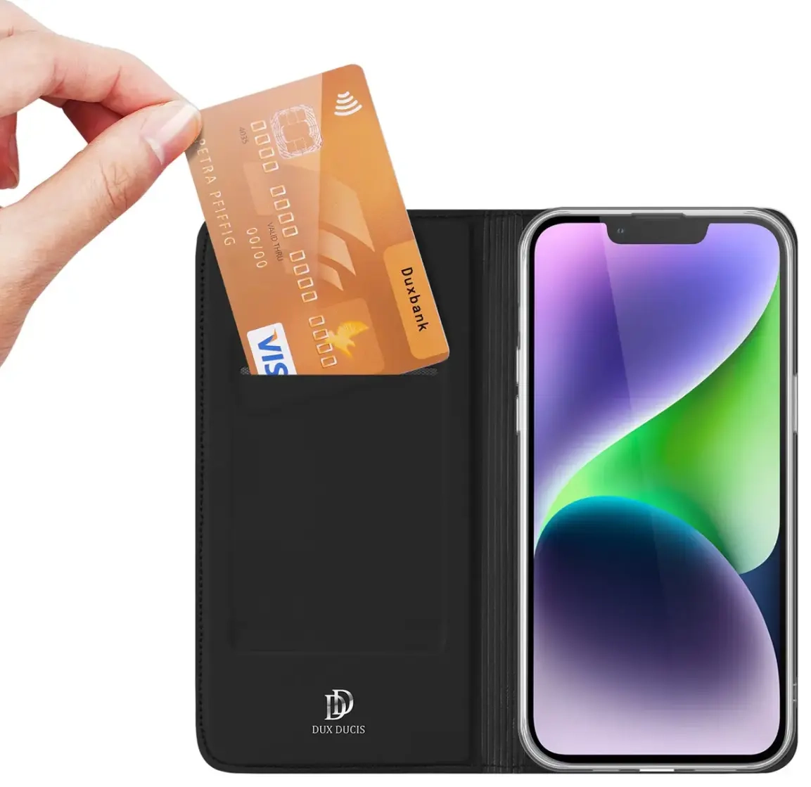 Dux Ducis Skin Pro Wallet Case for iPhone 15 Plus - Black