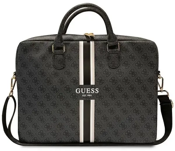 Guess PU 4G Printed Stripes Computer Bag 15|16" Black