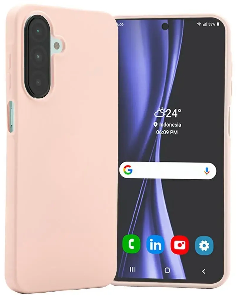 Mercury minkštas telefono dėklas Samsung Galaxy A26 5G (A266) rožinio smėlio spalvos
