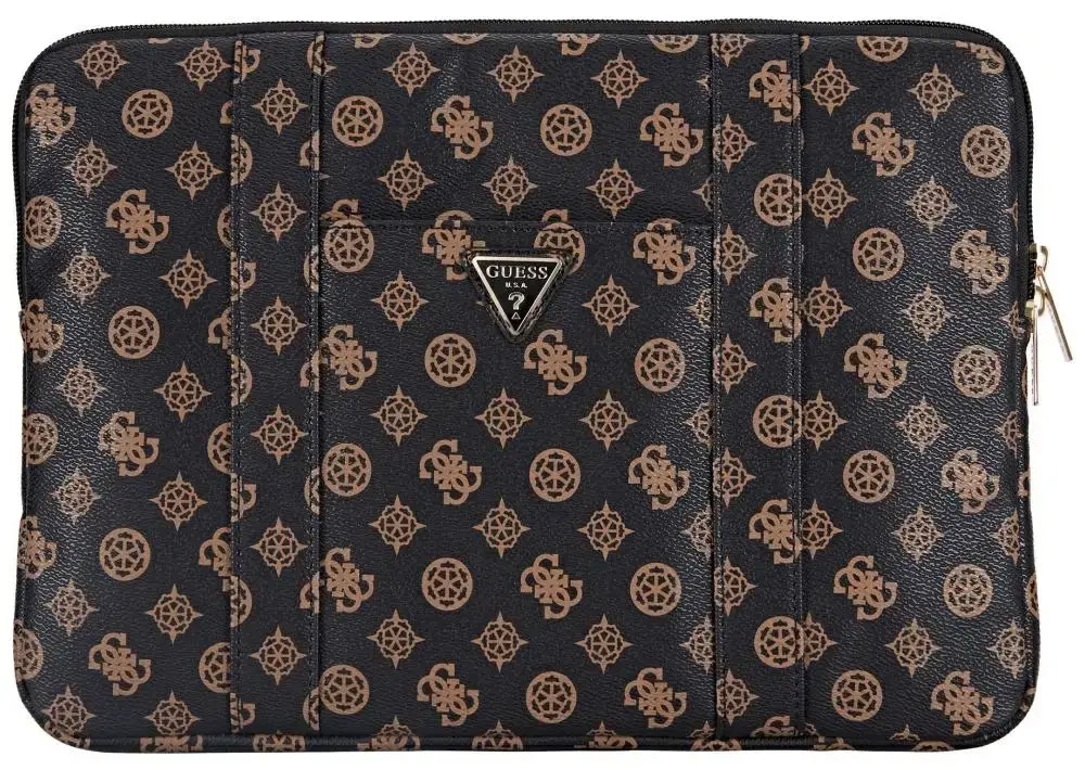 Bag Guess Sleeve 14" Peony Pocket Triangle black