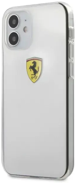 Ferrari ESTRHCP12STR Izturīgs Silikona Aizsargapvalks Apple iPhone 12 Mini Caurspīdīgs