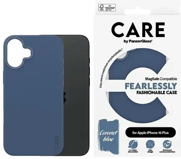 CARE by PanzerGlass Fashion Case iPhone 16 Plus 6.7" niebieski|blue MagSafe 1383
